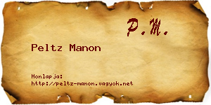 Peltz Manon névjegykártya